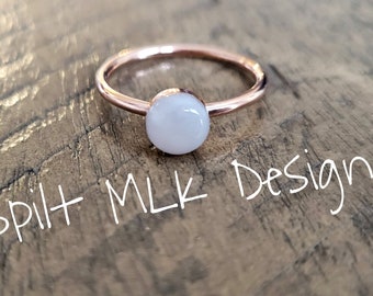 Breastmilk Ring Simple Rose Gold 6mm