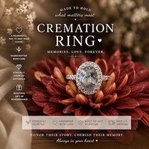 Memorial Cremation Oval Halo Ring
