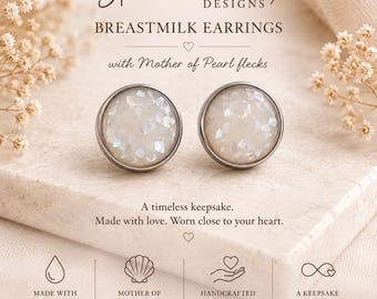 Breastmilk Earrings 12mm