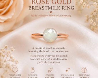 Breastmilk Ring Simple Rose Gold 6mm