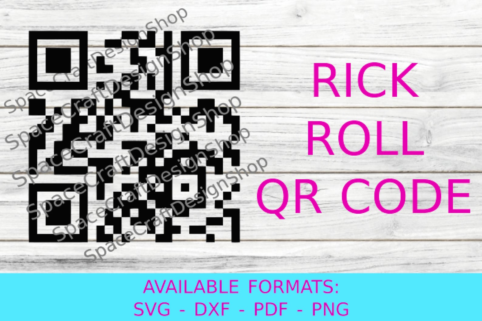 Rick Roll QR Code SVG Prank Funny SVG | Etsy