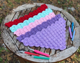 Pañuelo de ganchillo hecho a mano, pañuelo para el cabello Cottage Core, pañuelo para el cabello de ganchillo, regalos para mujeres, moda de primavera, velo de protección energética,