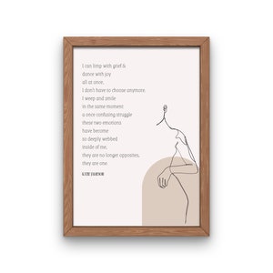 They are One, Grief Quote, Grief Art, Grief Print, Bereavement Quote, Bereavement Art, Bereavement Print, Sympathy, Downloadable