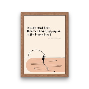 Beautiful Purpose, Grief Quote, Grief Art, Grief Print, Bereavement Quote, Bereavement Art, Bereavement Print, Sympathy, Downloadable