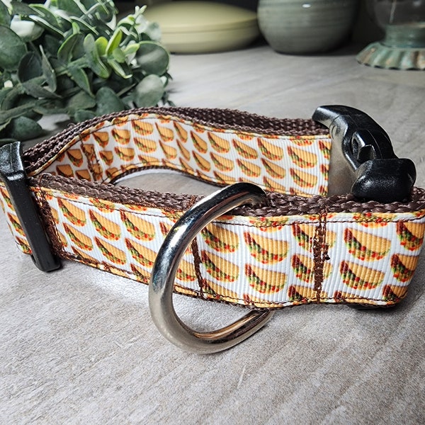 Taco dog collar 1" size M (fits 13"-16" neck)