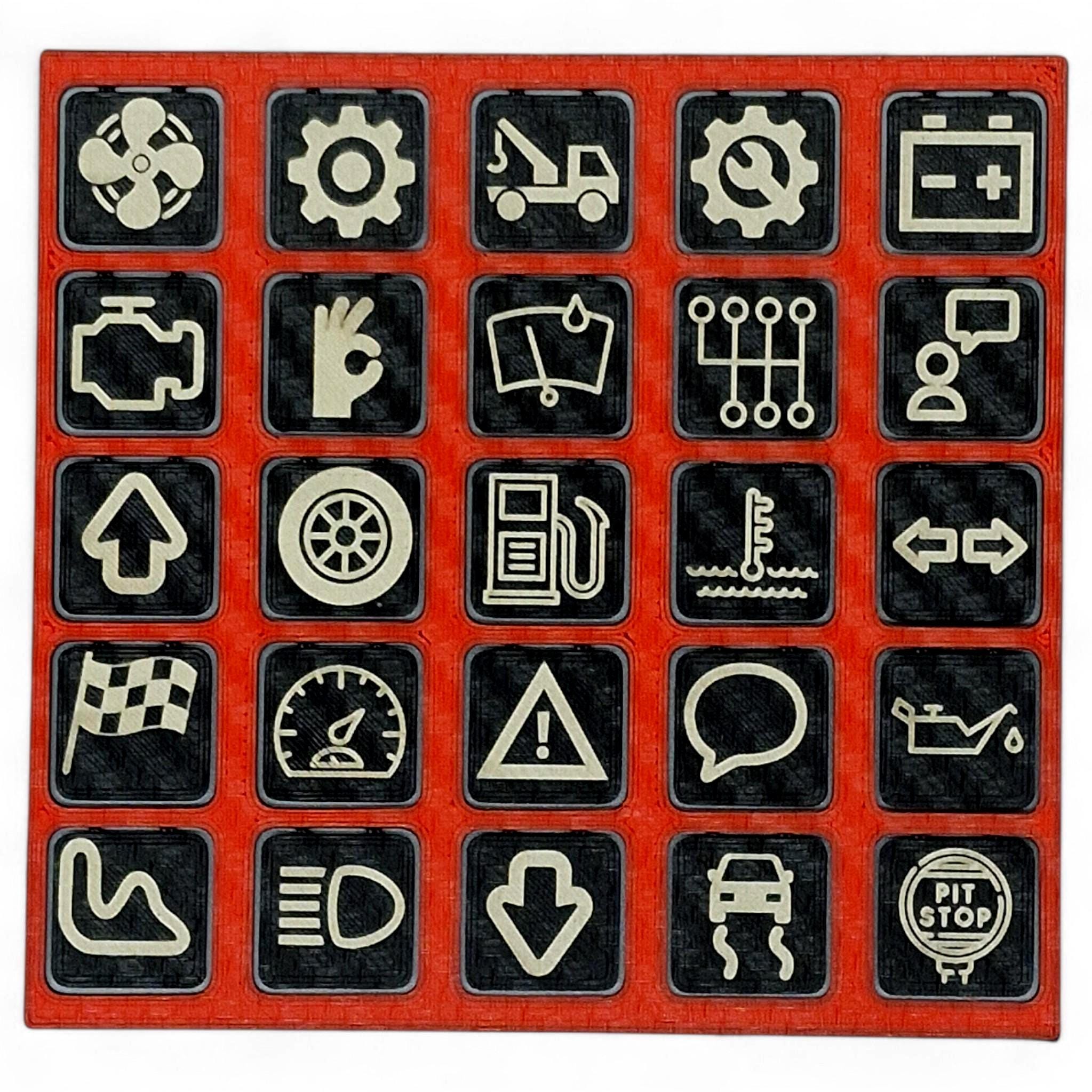 Register Racing Button Image Sim Racing Button Labels: 115 -piece Carbon Fiber Style - Etsy