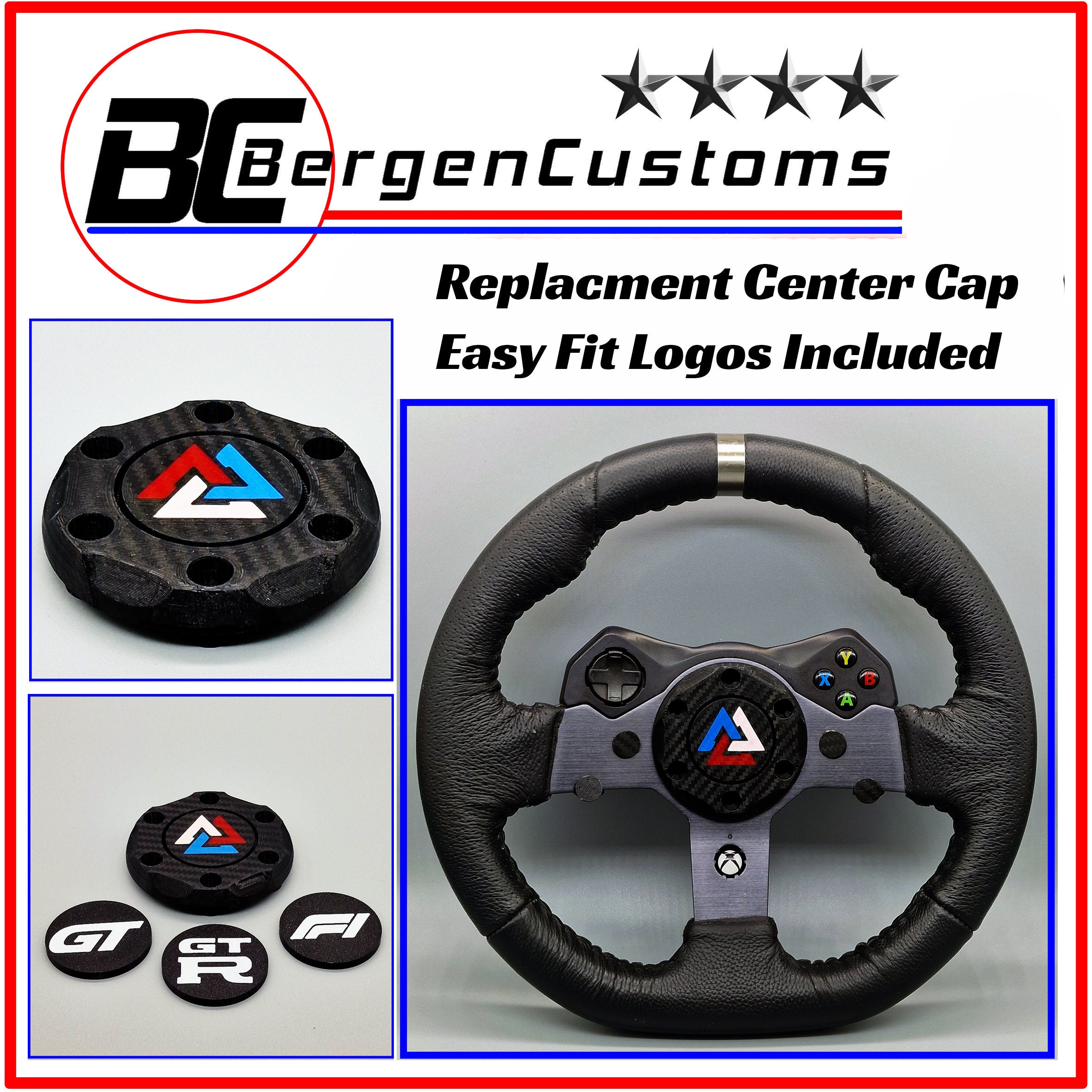 Logitech G29 G920 G923 Replacement Center Cap, Car Badge, Car Logo GTR / GT  / Formula 1 Valknut Viking Symbol -  Denmark