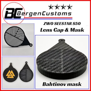 Zwo SeeStar S50 Bahtinov Mask for precise focusing & Lens Cap bundle