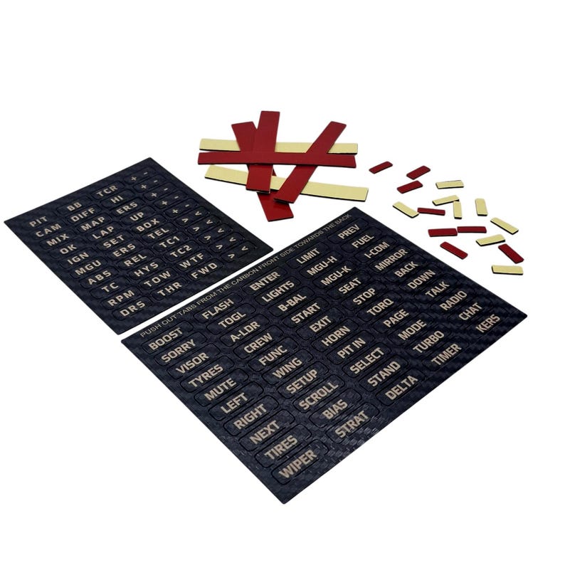 Car Button Labels Sim Racing Button Labels: 115 -piece Carbon Fiber Style - Etsy