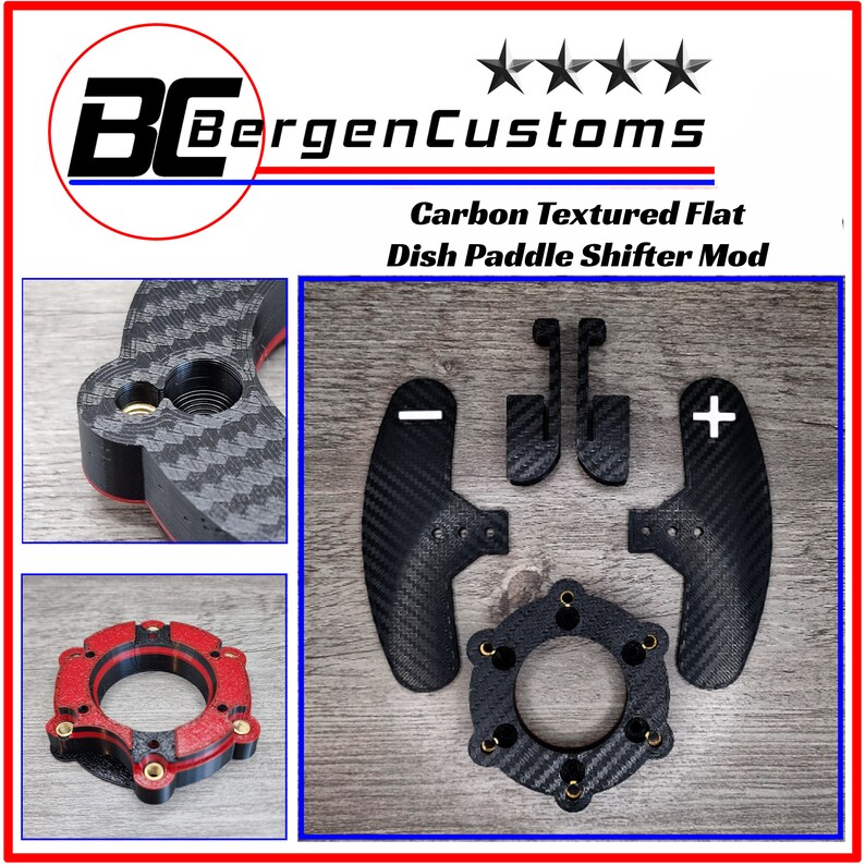 Logitech G27 G29 G920 G923 Steering Wheel Adapter & Flat Dish Paddle