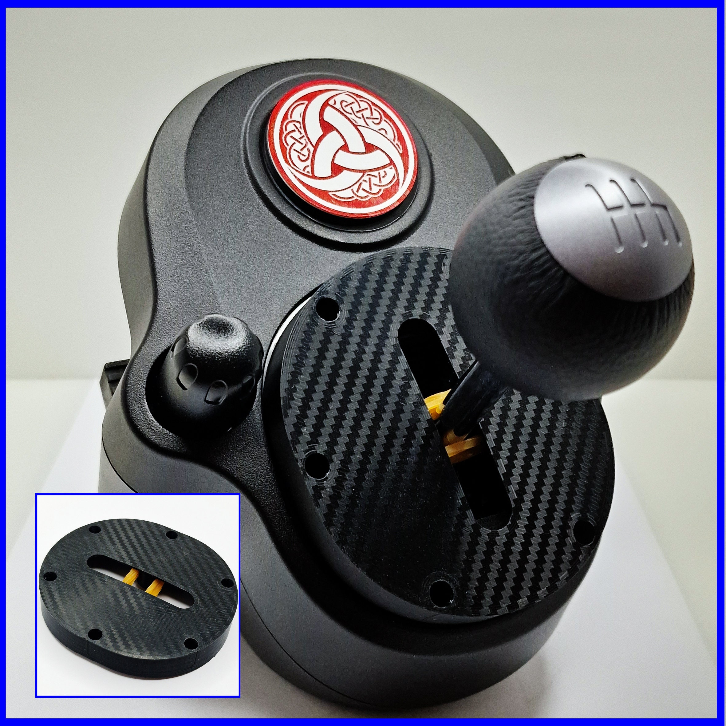 USB Truck Simulator Shifter, Gearshift Knob with Carbon Fiber Grip, Racing  Games H Shifter for G29 G27 G25 G920, for T300RS GT Steering Wheel