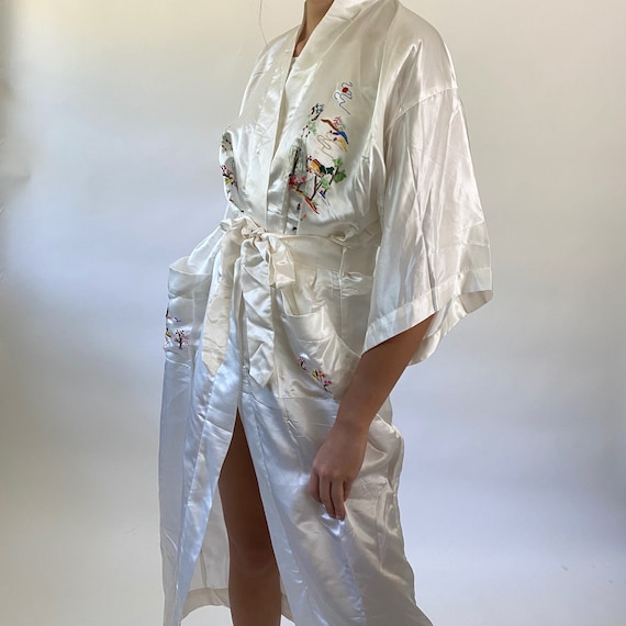 vintage embroidered silk robe