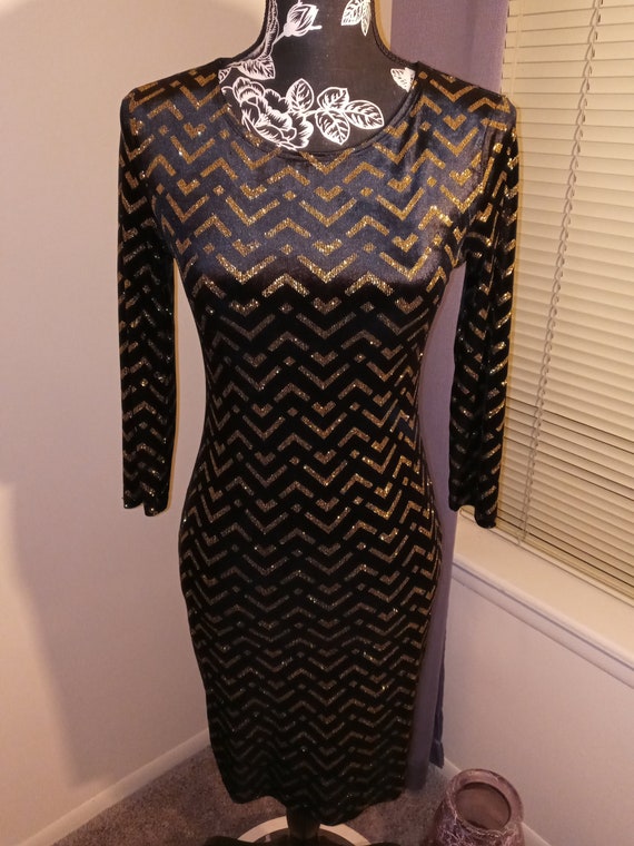 70's Inspired Chevron Dress