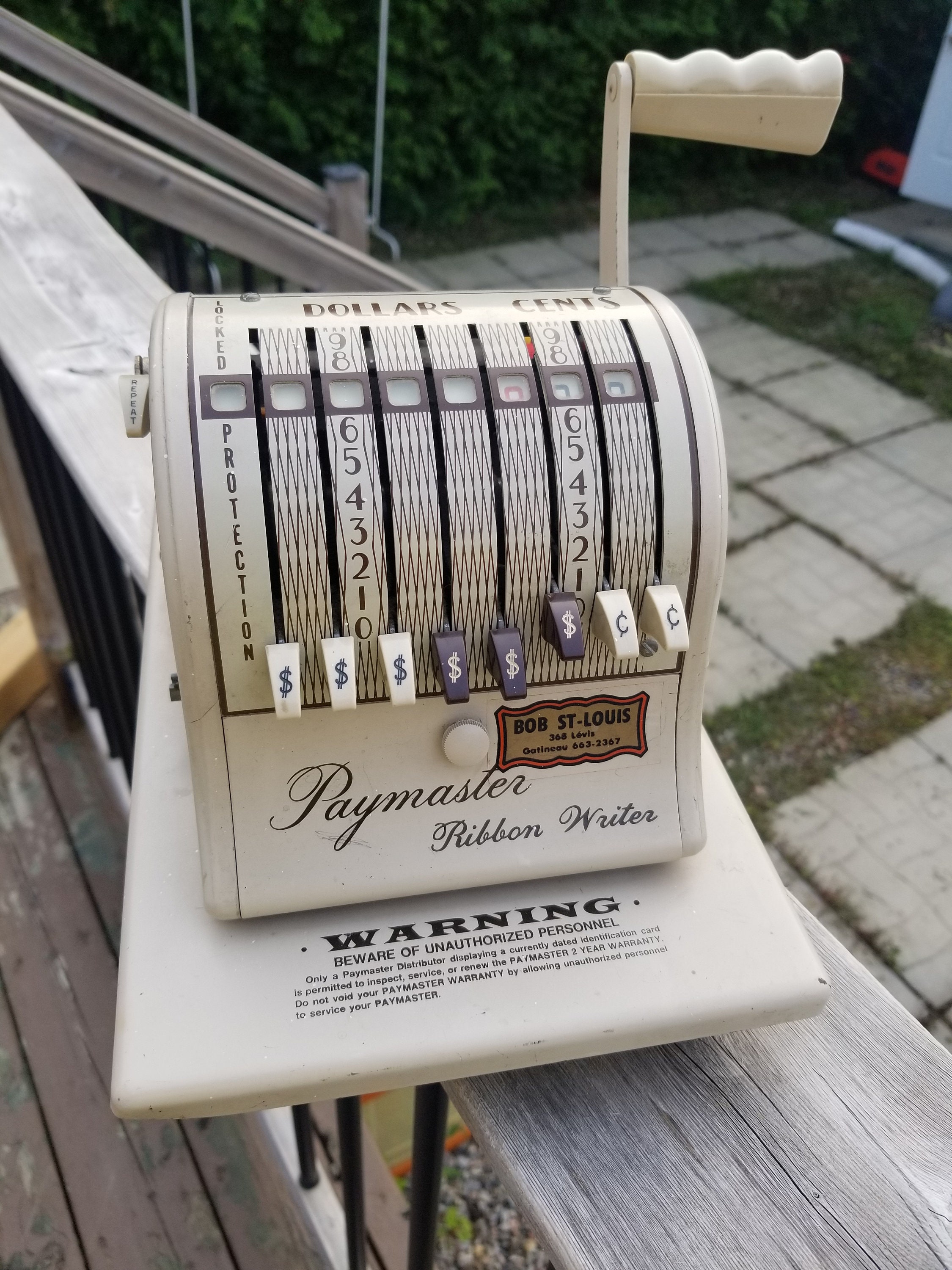 Vintage Paymaster Ribbon Writer 8000 Check Writer Etsy