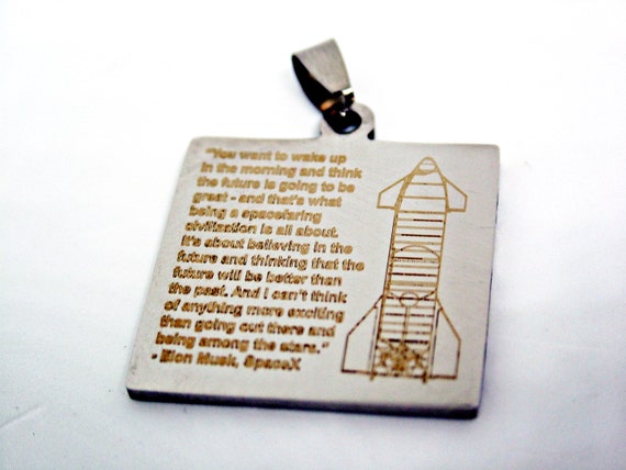 アクセサリー Musk Elon Musk Starship Pendant Spacex Necklace Laser Engraved