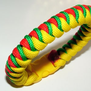 Handmade Rasta Paracord Bracelet SNAKE KNOT Reggae Bob Marley Jamaica Rasta Rastafarian Bracelet, Jamaica Bracelet, Mens Gift, Womens Gift