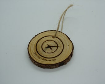 SpaceX Christmas Decoration - Real Natural Wood Laser Engraved Xmas Decoration