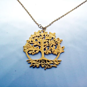 Tree of Life Necklace - Tree of Life Pendant with Gold Or Silver Stainless Steel Chain or Tree of Life Keyring