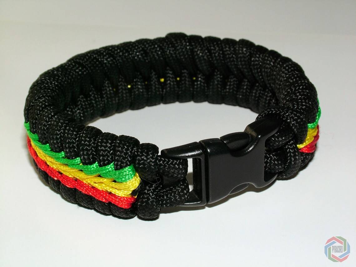 Bracelet Rasta fait main STITCHED Rastafarian Style Paracord Etsy