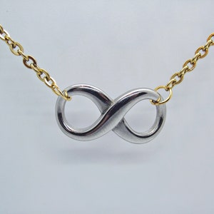 Infinity Pendant Necklace - Gold Or Silver Stainless Steel Chain - Custom Handmade Jewellery