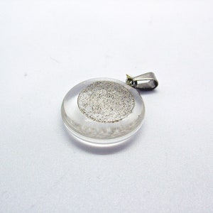 Glass Moon Pendant Necklace - Laser Engraved Glass Pendant Necklace - Gold Or Silver Stainless Steel Chain