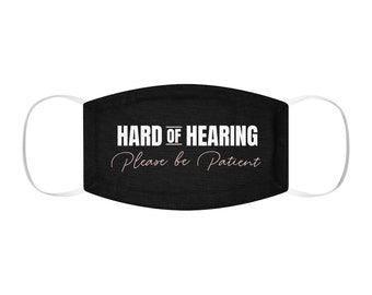 Hard of Hearing Mask, Hearing Impaired Masks, Hearing Impairment, Hard of Hearing Merch, The Unchargeables, Deaf Culture, Deaf Community