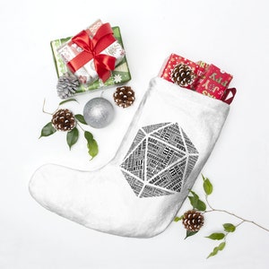 D20 Christmas Stocking, DND Christmas, Dungeons and Dragons, DND Dice, Role Play Holiday Gifts, DnD Stocking, RPG Christmas Gift