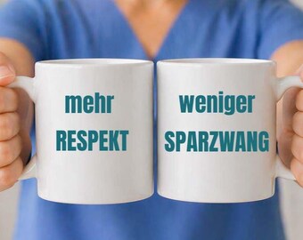 Gift for nurses, statement mug for nurses for birthdays, exams or farewells, protest gift for hospital reform