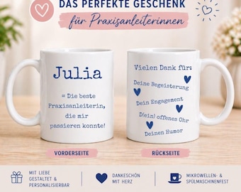 Personalized mug for clinical instructor | Gift for nursing trainees | Thank you to clinical instructor | Farewell to exams | Gift idea with name