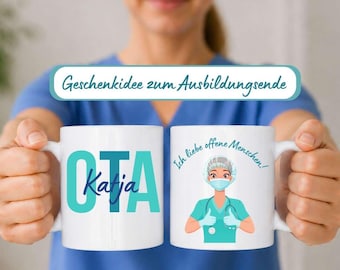 Personalized ceramic mug for aspiring OTAs, OTA graduation, OTA anniversary gift idea, fun mug for operating room staff