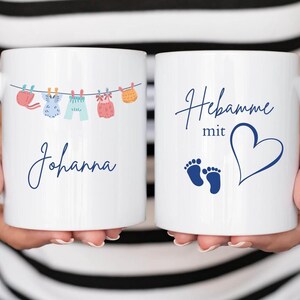 personalisierte Tasse für eine Hebamme, Dankeschön Kaffeebecher für den Kreißsaal, Geschenkidee für eine Hebamme zum Examen in 2025
