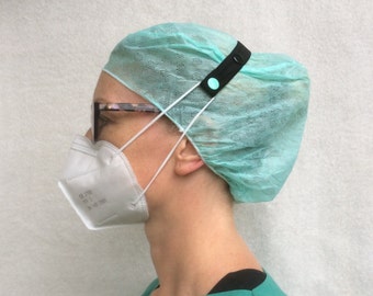 2-er Set Vario Ohrenschoner für FFP2 Masken, Maskenband, Maskenhalter,  Maskenverlängerung, elastisch, Halteband, Pottbinder Ohrenentlastung