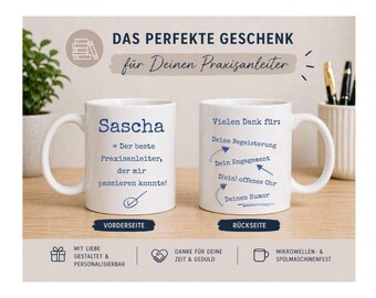 Personalized mug for clinical instructors | Gift for nursing trainees | Thank you to clinical instructors | Farewell to exams | Farewell gift with name