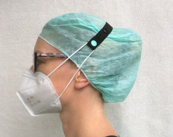 Set of 2 Vario ear savers for FFP2, mask strap, mask holder, mask extension, elastic, retaining strap, pot tie, ear relief.