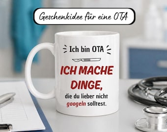 Humorous coffee mug for an operating room technician (ORT), ORT graduation 2026, ORT anniversary gift idea, funny mug for operating room staff