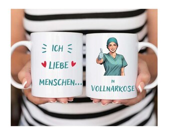 I love people under general anesthesia mug, funny anesthesia mug, gift for anesthesiologist, medical saying, surgical humor, gift idea for ATA OTA