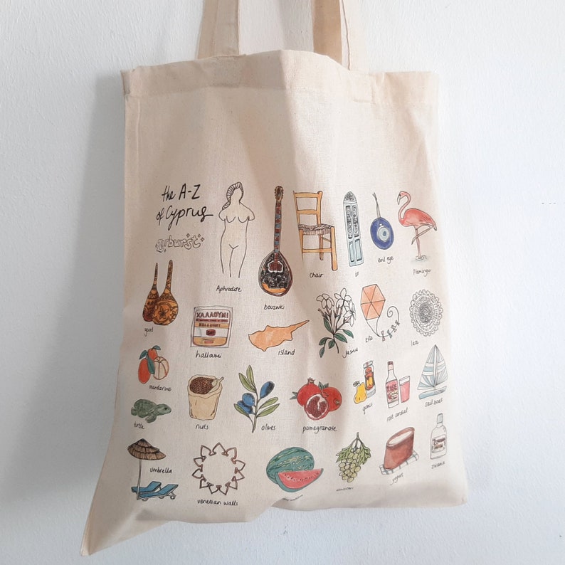 Tote bag A-Z of Cyprus Souvenir image 3