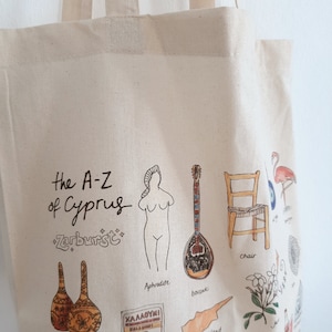 Tote bag A-Z of Cyprus Souvenir image 4