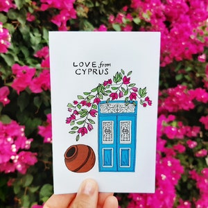 Miniwenskaart - Love from Cyprus Door