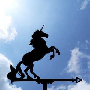 Unicorn Metal Weathervane, Horse Weather vane,  Decor