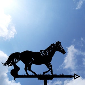 Horse Metal Weathervane, Weather Vane Mustang home roof decor