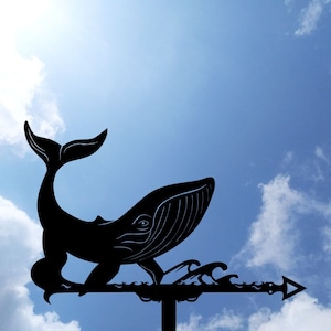 Whale Metal Weathervane, Weather Vane, home roof decor, Keith, Kit