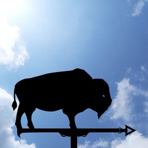 Bison Metal Weathervane, Buffalo Weather Vane, home roof decor