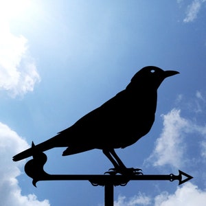 Crow Metal Weathervane, Weather Vane, home roof decor, raven, corbie