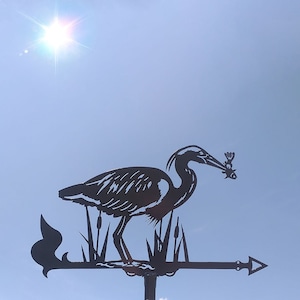 Heron, hern Metal Weathervane, Weather Vane, home roof decor