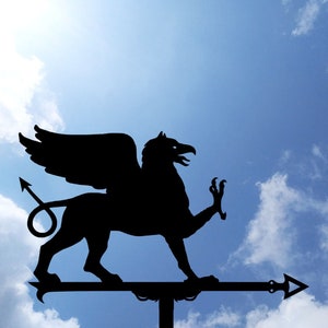 Griffin Metal Weathervane, Wetterfahne, Hausdachdekor, Greif