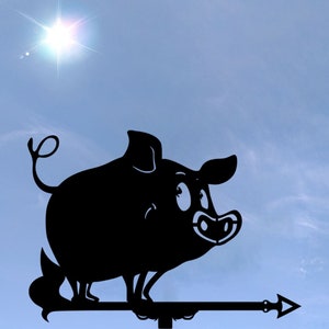 Pig Metal Weathervane, Weather Vane, home roof decor, piglet, boar