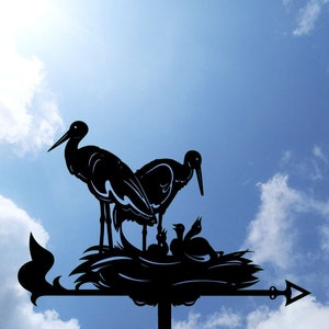 Storks Metal Weathervane, Weather Vane, home roof decor