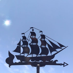 Ship, sailfish, Metal Weathervane, Weather Vane, home roof decor