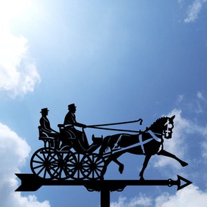 Horse carriage Metal Weathervane, Weather Vane, home roof decor